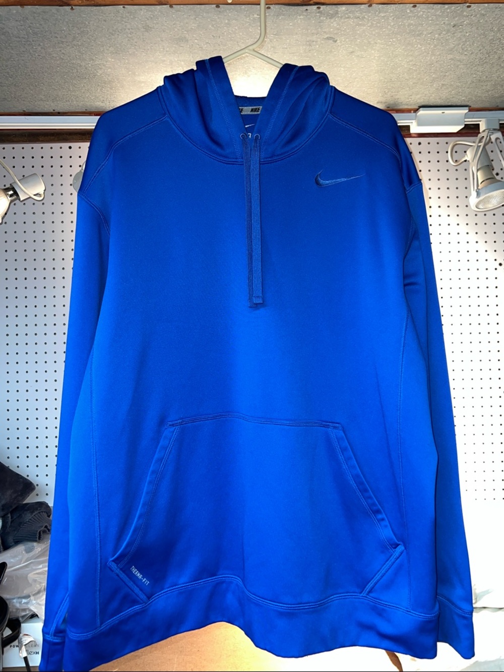 Nike THERMA-FIT Menās XL Blue Performance Pullover Sweatshirt/Hoodie
